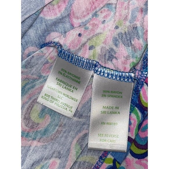 Lilly Pulitzer Multcolor Mermaid Grotto Long Sleeve Button-Up Shirt Women's Size - Picture 7 of 8